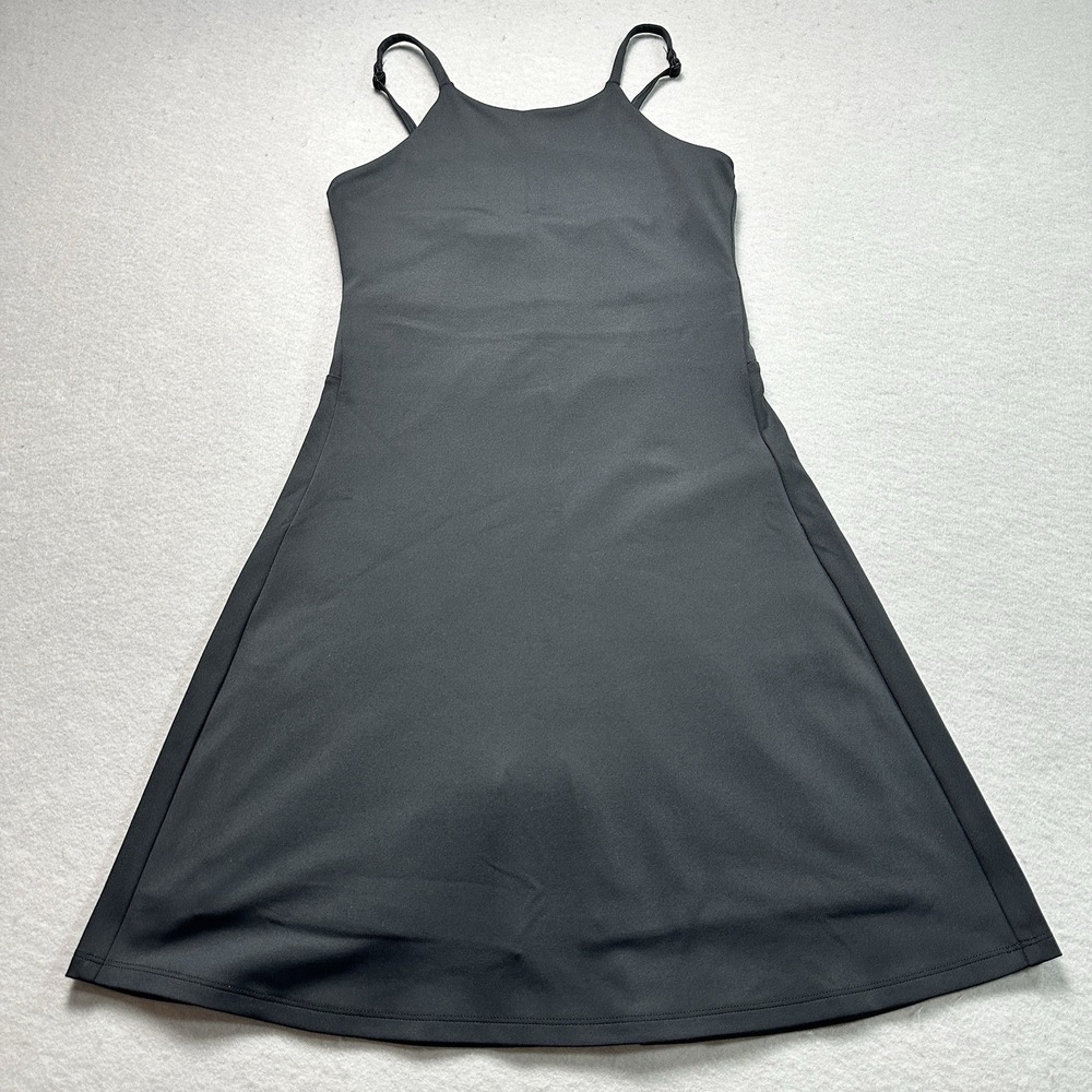 Girlfriend Collective Naomi Dress Black Active Shorts Pockets Womens Small